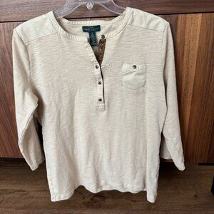 LRL LAUREN JEANS CO. RALPH LAUREN WOMEN’S 100% COTTON TOP